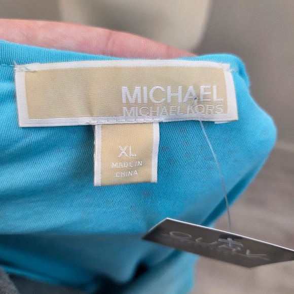 Michael Kors Turquoise Paisley And Eyelet Dress - Size XL - Picture 5 of 5